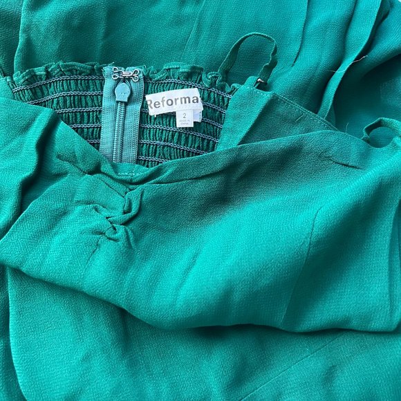 🍭🍭Sale🍭🍭 Reformation Emersyn Dress in Emerald - Picture 8 of 16